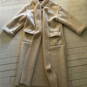 Elegant Cream Pea Coat